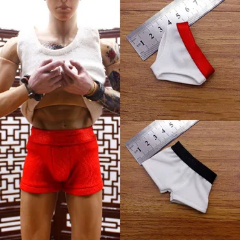 1/6 גברים חייל תחתונים תחתונים קצרים Undrewear סקסי תחתוני הכותנה אופנה Boxershorts להתאים 12