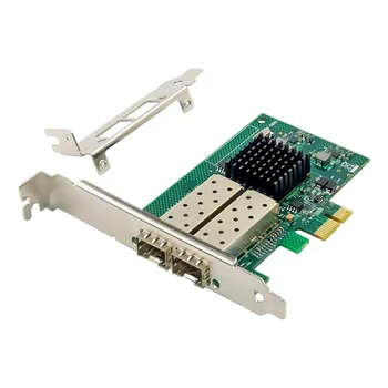 82576EB PCI-E X1 Gigabit Server כרטיס רשת כפול יציאות SFP סיבים כרטיס רשת E1G42EF סיבים כרטיס רשת