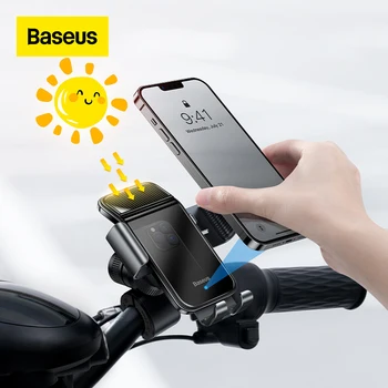 Baseus אופניים מחזיק טלפון סולרי כוח חשמלי חיישן אופנוע הנייד הסלולרי לעמוד GPS הר עבור iPhone סמסונג XIAOMI