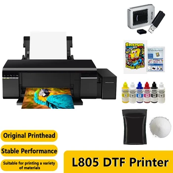 DTF מדפסת A4 DTF סרט העברת המדפסת L805 DTF מדפסת חולצת PET הדפסה DTF דיו אבקת A4 חולצה מכונת הדפסה