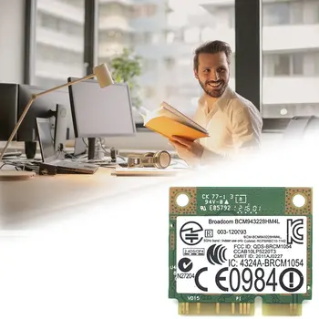 Dual Band 300Mbps BCM943228HMB 4.0 802.11 a/b/g/n אלחוטית Wifi חצי כרטיס Mini PCI-E המחברת Wlan 2.4 Ghz 5Ghz מתאם