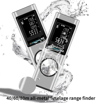 Laser Range Finder 80/60/40m נייד מטען USB גבוהה דיוק מדידת זווית לייזר דיגיטלי, מד טווח בניית כלים