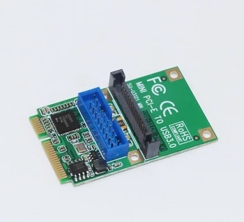 Mini PCI-E USB כרטיס MINI PCI-Express ל-USB3.0 מתאם 19Pin הכותרת. USB3.0 5Gb SATA כוח חצי גבוהה גבוהה מלאה מתאים למחשב