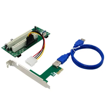 PCI-E X1 כדי 2XPCI חריץ כרטיס הרחבה כרטיס PCI חריץ כרטיס ההמרה של כרטיס מפוצל Plug And Play נסיעה חינם עבור PC