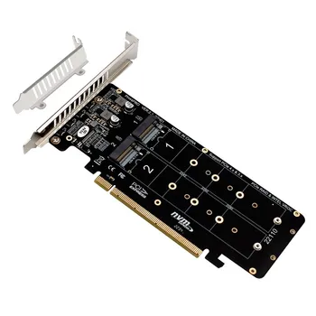 PCI Express 4.0 X16 4 נמל NVME פשיטת כרטיס מתאם מ ' מפתח NVME PCI-E מתחלקים כרטיס 32Gbps תמיכה 2230 2242 2260 2280 מ. 2 NVME SSD