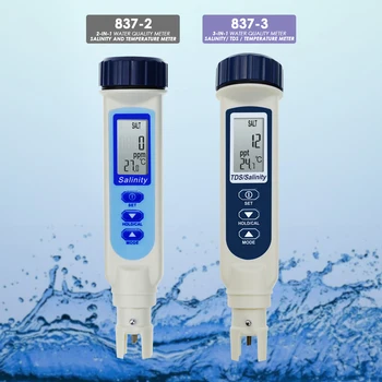 Pentype רב-פרמטר ניכוי מס במקור / מליחות / טמפרטורה בודק את איכות המים מד ATC משק תעשייתי מעבדה