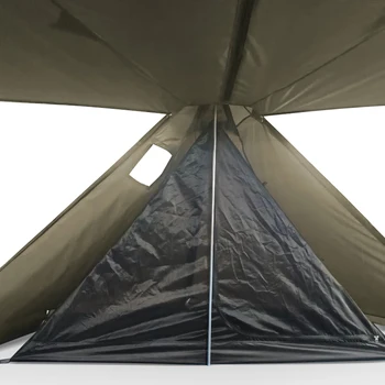 TOMSHOO שכבה כפולה קמפינג אוהל עם תנור ג ' ק חיצונית אוהל אוהל עבור קמפינג, תרמילאות וטיולים