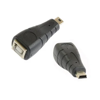 USB 2.0 הדפסה נקבה כבל המדפסת למיני 5pin זכר USB BF / מיני 5p מתאם