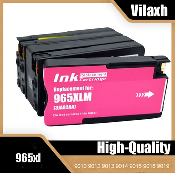 Vilaxh 965XL מחסנית דיו 969XL 965 XL 969 צבע בעת שימוש במדפסת הזרקת דיו דיו דיו HP OfficeJet Pro 9010/9012 965XL