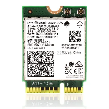 Wi-Fi 6 AX201 Bluetooth 5.0 Dual Band 2.4 G/5G אלחוטית NGFF לחצן E CNVi Wifi כרטיס AX201NGW 2.4 Ghz / 5Ghz-802.11 ac