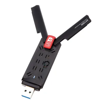 WiFi 6 מתאם USB 1800Mbps 2.4 G/5GHz Dual Band 802.11 AX אלחוטית Wi-Fi דונגל כרטיס רשת USB 3.0 WiFi מתאם עבור Windows 11
