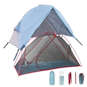 אדם 1 קמפינג אוהל על המיטה קל משקל עמיד במים אוהל עבור חיצוני קמפינג, תרמילאות נסיעה חיצונית מחנה האוהלים