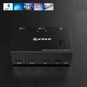 המשחק המסך בשידור חי מפצל USB מפצל מתג Plug and Play Multi-פונקצית המשחק מתג HDMI תואם-KVM ספליטר תיבה