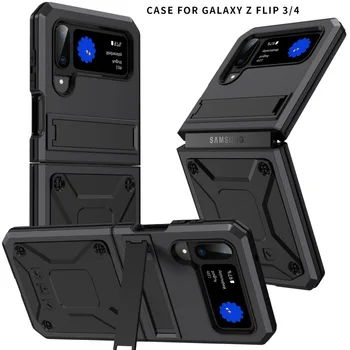 חם! מתקפל בעל Case For Samsung Galaxy Z Flip 3 מקפלים 4 Flip4 Fold4 Flip3 מכוסה לגמרי אנטי נופלים כיסוי מתכת