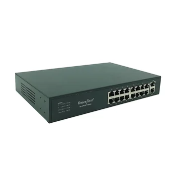 מלא gigabit אינטרנט המנוהל על-ידי מתג רשת 16 יציאות fast Ethernet switch עם 2 סיב אופטי SFP יציאות התקשורת