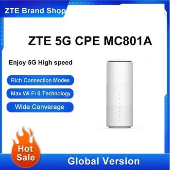 מקורי חדש ZTE MC801A CPE 5G נתב Wifi 6 SDX55 NSA+SA N78/79/41/1/28 802.11 גרזן WiFi במודם נתב 4g/5g WiFi נתב כרטיס ה-Sim