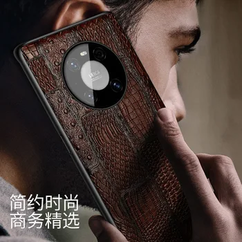 מקורי מותג טלפון המקרה Mate Huawei 40 30 20 10 P40 P30 P20 Pro עור אמיתי Shockproof הכיסוי האחורי על נובה 7 6 Pro