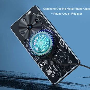 סגסוגת אלומיניום פיזור חום במקרה OPPO Realme 11 Pro Plus המקרים גרפן קירור כיסוי מתכת Funda טלפון קריר רדיאטור