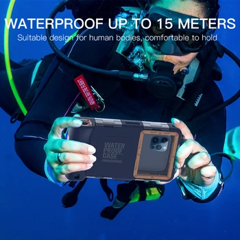 עמיד למים עבור 5-6.9 אינץ טלפון שחייה צלילה כיסוי iPhone 12 13 Pro מקס Samsung S22 אולטרה במקרה עומק צילום מתחת למים